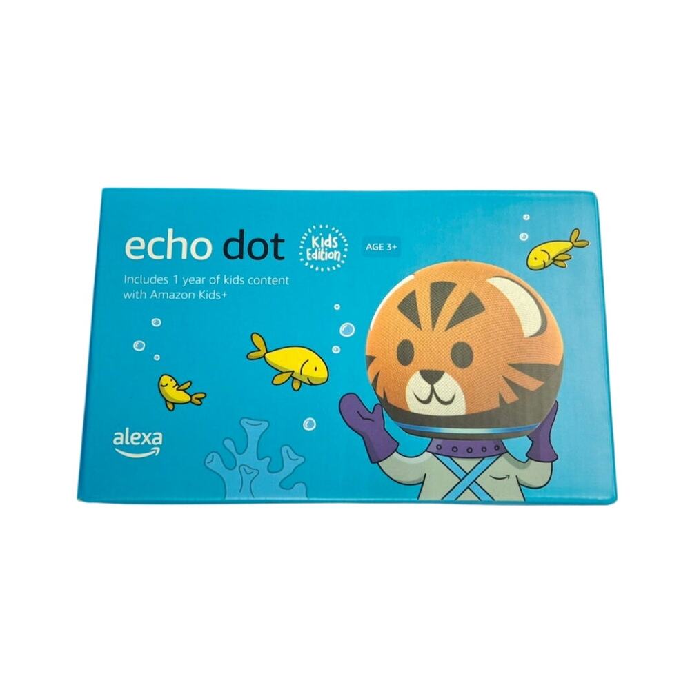 Amazon Echo Dot Kids Edition 4th Gen Tiger Alexa Smart Speaker Open Box
